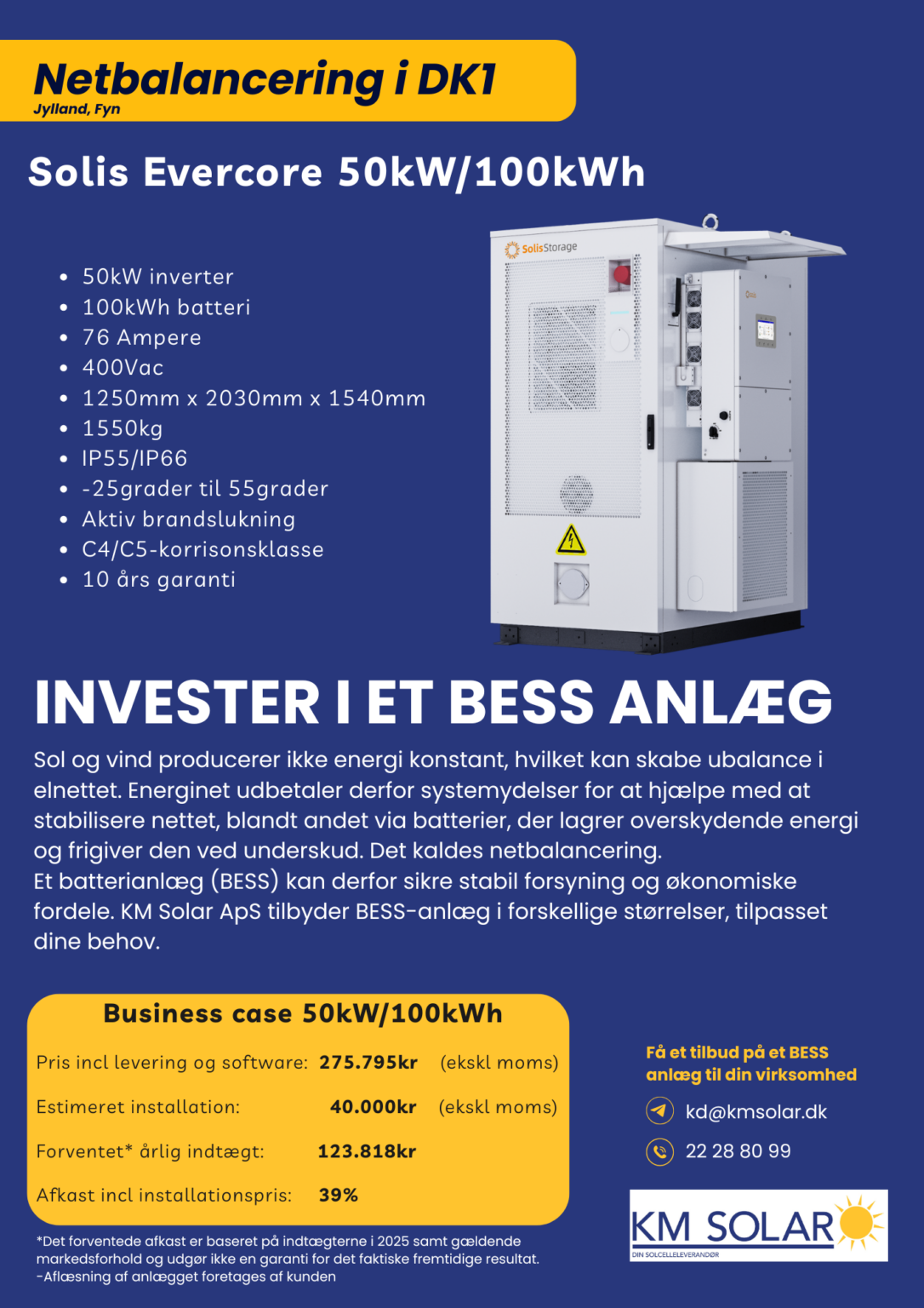 Solis Bess EverCore 50kW Solis - KM Solar